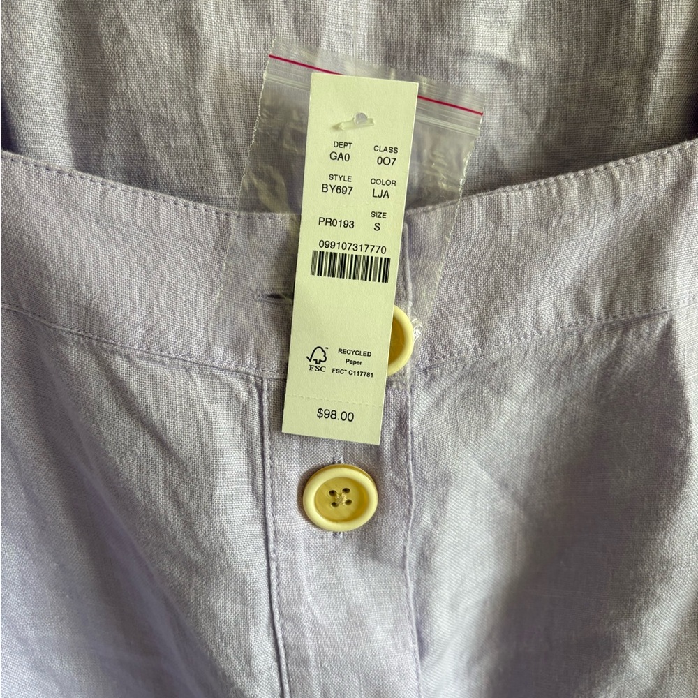 J. Crew Linen Square-Neck Blouse - Picture 3 of 7
